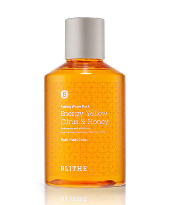 Сплэш-маска BLITHE для сияния кожи с экстрактом Цитрусов и Медом Energy Yellow Citrus & Honey, 150 мл.