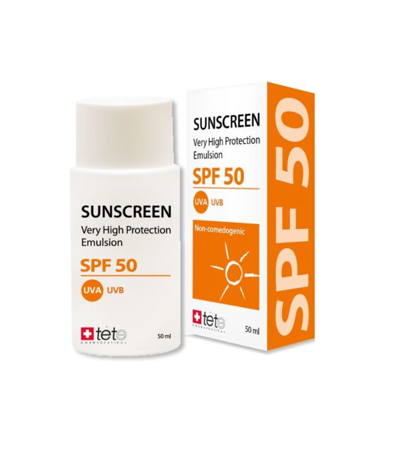 Солнцезащитный флюид SPF50 для лица SUNSCREEN TETe Cosmeceutical, 50 мл.