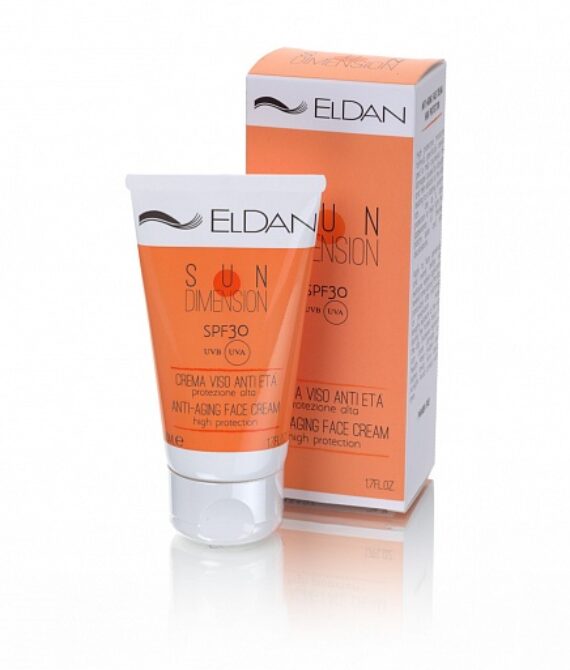 Солнцезащитный омолаживающий крем для лица с SPF 30+ защитой от солнца ELDAN, 50 ml