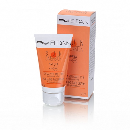 Солнцезащитный омолаживающий крем для лица SPF 30+ ELDAN_1