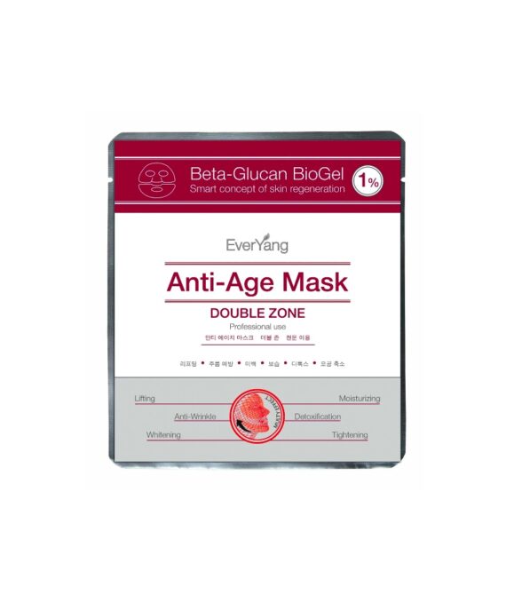 Омолаживающая лифтинг-маска для лица и глаз Beta-Glucan BioGel 1% Anti-Age Mask EVER YANG, 10 масок