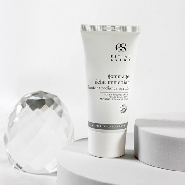 Органический скраб для лица с мускатной розой и жожоба Gommage eclat immediat Estime&Sens, 50 ml.