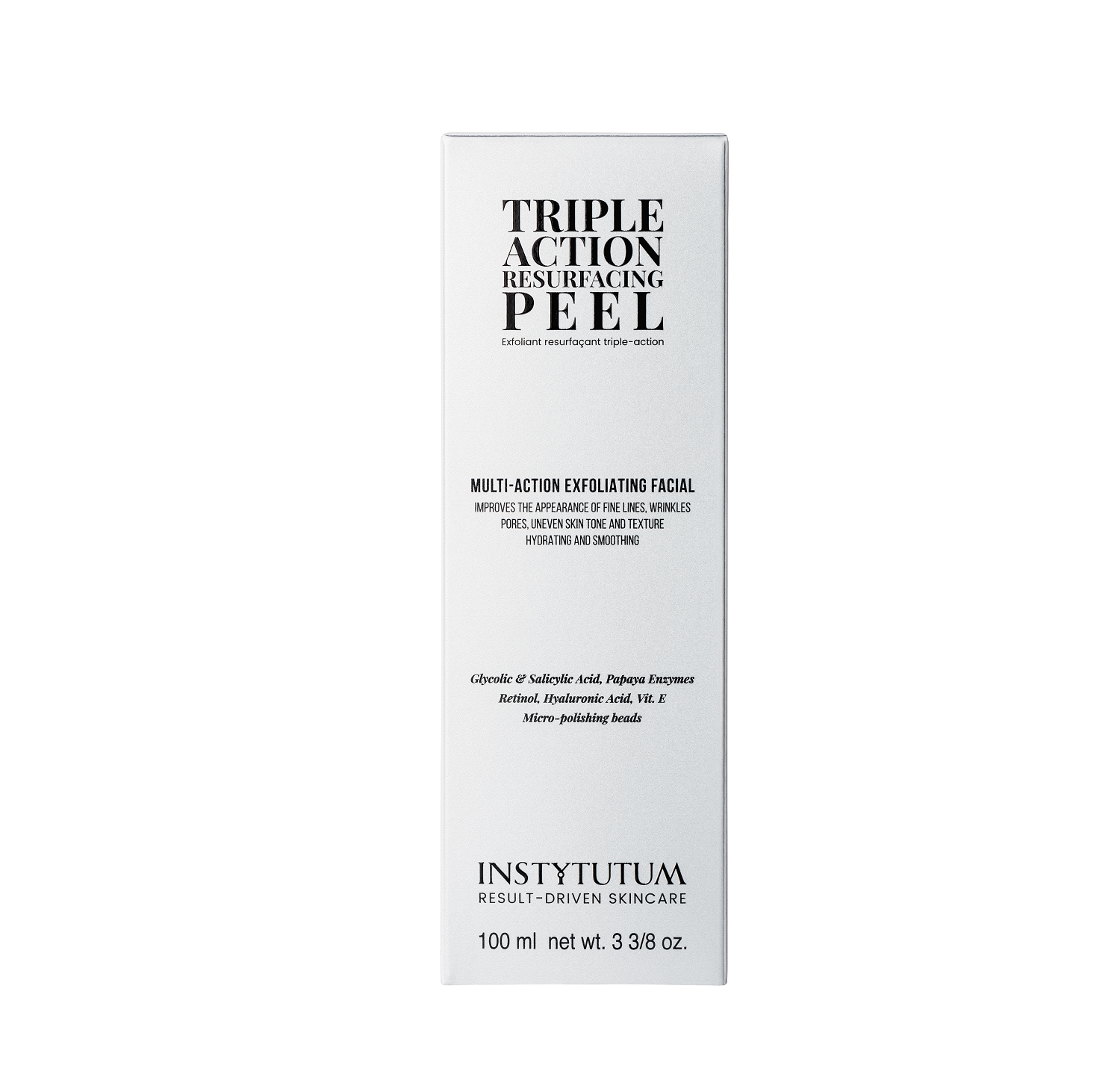 Пилинг для лица тройного действия INSTYTUTUM Triple Action Resurfacing Peel, 100 ml.