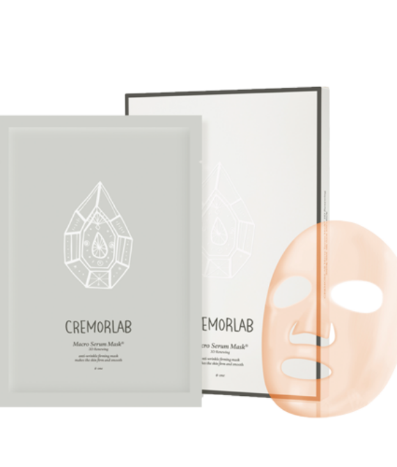 Лифтинг маска из биоцеллюлозы — 3Д обновление Macro Serum Mask 3D Renewing Cremorlab, 4 шт
