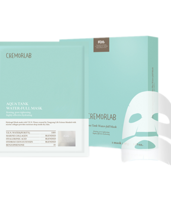 Маска интенсивно увлажняющая с морским коллагеном Aqua Tank Water-Full Mask Cremorlab, 5 шт