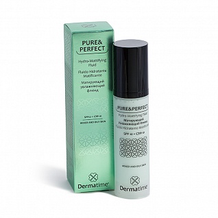 Матирующий увлажняющий флюид СЗФ 10 PURE&PERFECT Hydro-Mattifying Fluid SPF10 Dermatime, 50 мл