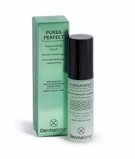 Концентрированная сыворотка для жирной кожи PURE&PERFECT Rejuvenating Serum Pore Reducer Dermatime, 30 мл
