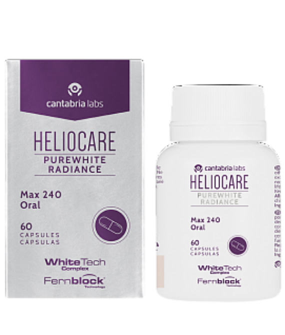 БАД к пище Белизна и сияние кожи PUREWHITE RADIANCE MAX 240 HELIOCARE, 60 капсул