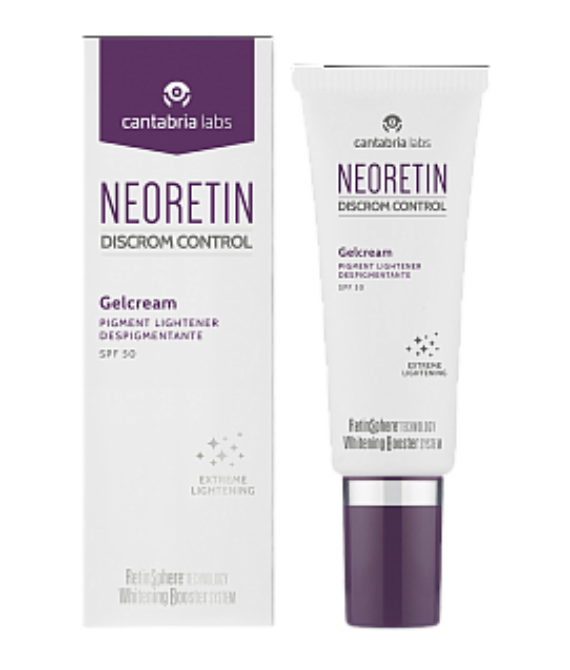 Депигментирующий гель-крем СЗФ 50 NEORETIN Discrom Control GelCream Pigment Lightener SPF 50 Cantabria Labs, 40 мл
