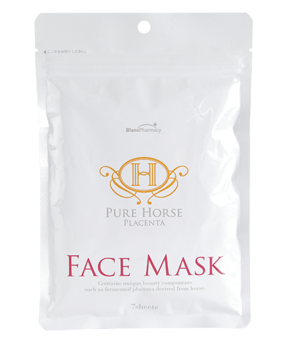 Восстанавливающая плацентарная маска Pure Horse Placenta Face Mask La Mente, 7 шт