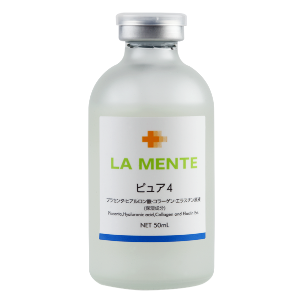 Сыворотка 4-х компонентная для лица с плацентой, гиалуроновой кислотой, эластином, коллагеном Pure 4 Essence+Placenta, Hyaluronic acid, Collagen and Elastin Ext La Mente, 50 мл