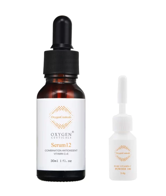 Набор: сыворотка с витамином Е и С+ витамин С в порошке 12 Serum Oxygen Ceuticals, 30 ml