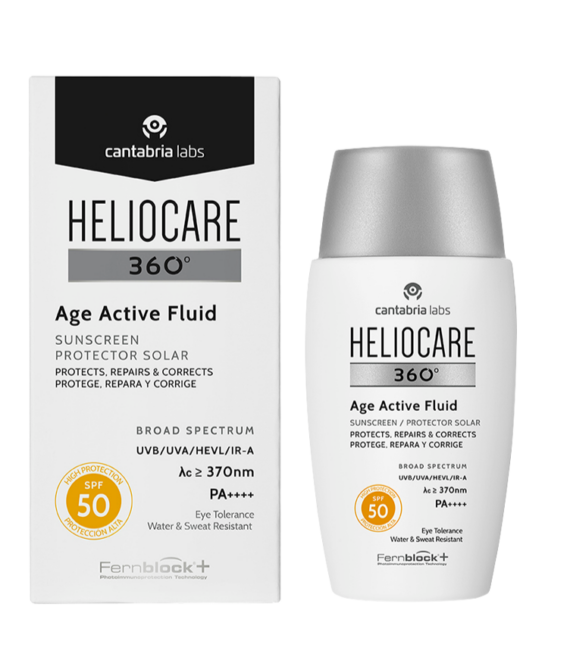 Солнцезащитный омолаживающий флюид СЗФ 50 Age Active Fluid Sunscreen Heliocare, 50 мл