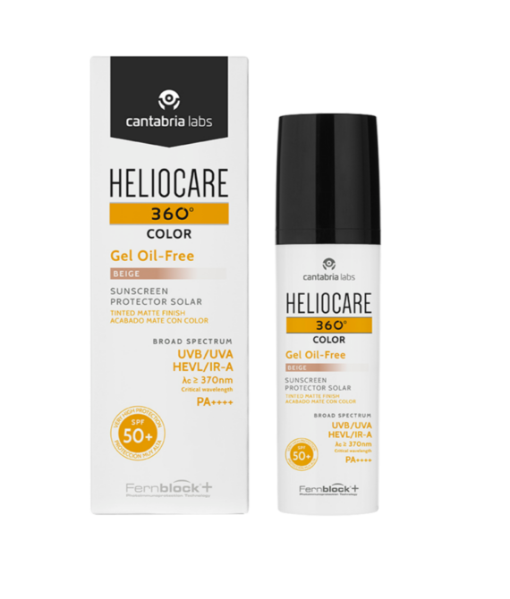 Тональный солнцезащитный гель с SPF 50+ (Бежевый) Color Gel Oil-Free Beige Sunscreen Heliocare, 50 мл