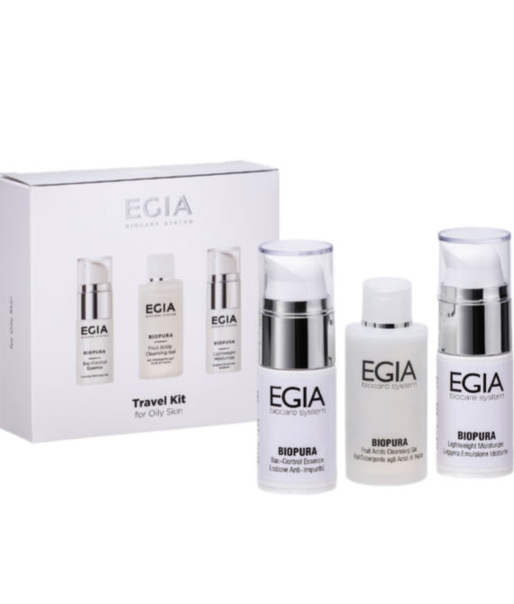 Набор миниатюр для ухода за жирной и проблемной кожей Travel Kit for Oily Skin EGIA, 3х80 ml