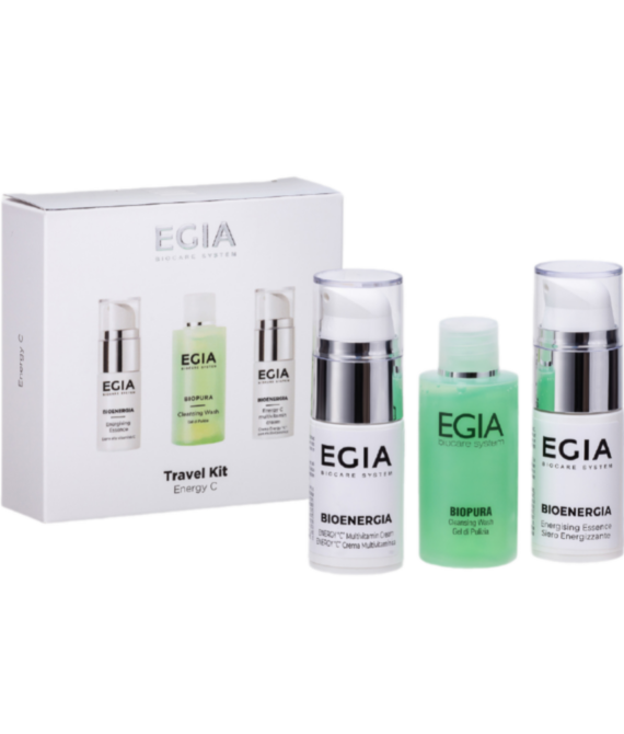 Набор миниатюр для сияния кожи с витамином «С» Travel Kit Kit Energy C EGIA, 3х80 ml