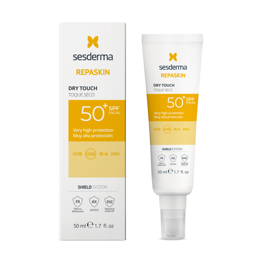 Средство солнцезащитное с матовым эффектом для лица СЗФ 50 REPASKIN DRY TOUCH SESDERMA Facial sunscreen SPF 50, 50 мл