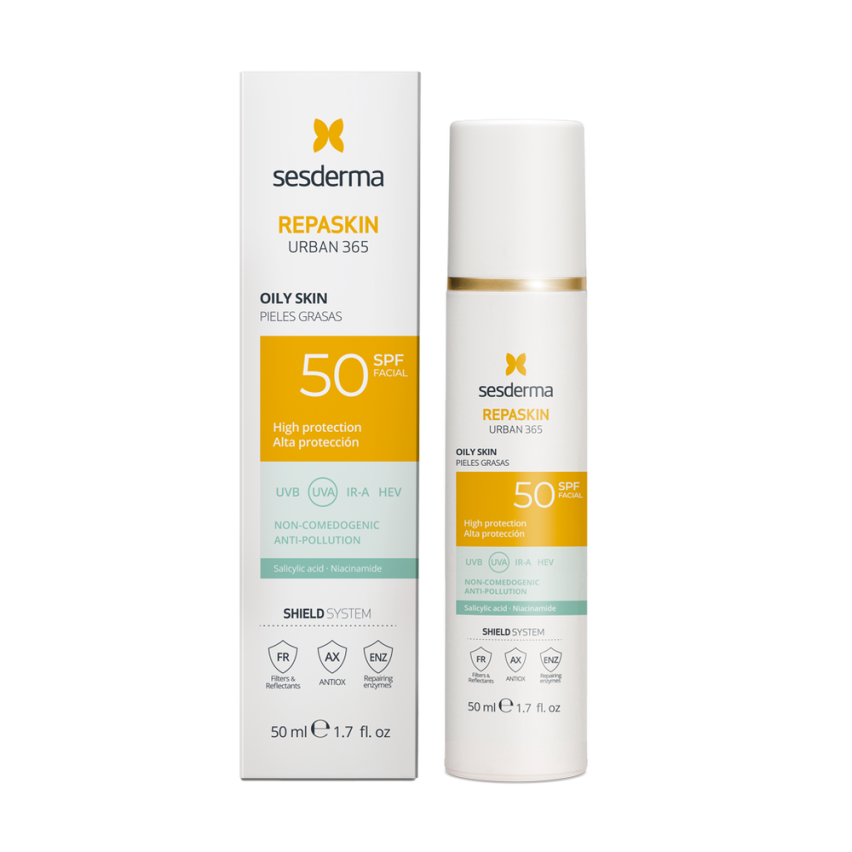 Средство солнцезащитное для жирной кожи SPF 50 REPASKIN URBAN 365 SESDERMA Oily skin SPF 50, 50 мл