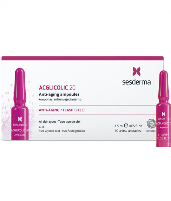 Средство в ампулах с гликолевой кислотой ACGLICOLIC 20 SESDERMA Ampoules, 10 шт по 1,5мл