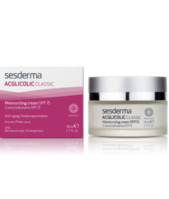 Крем увлажняющий с гликолевой кислотой СЗФ 15 ACGLICOLIC CLASSIC SESDERMA Moisturizing cream SPF 15, 50 мл