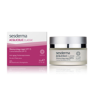 Крем увлажняющий с гликолевой кислотой СЗФ 15 ACGLICOLIC CLASSIC SESDERMA Moisturizing cream SPF 15, 50 мл