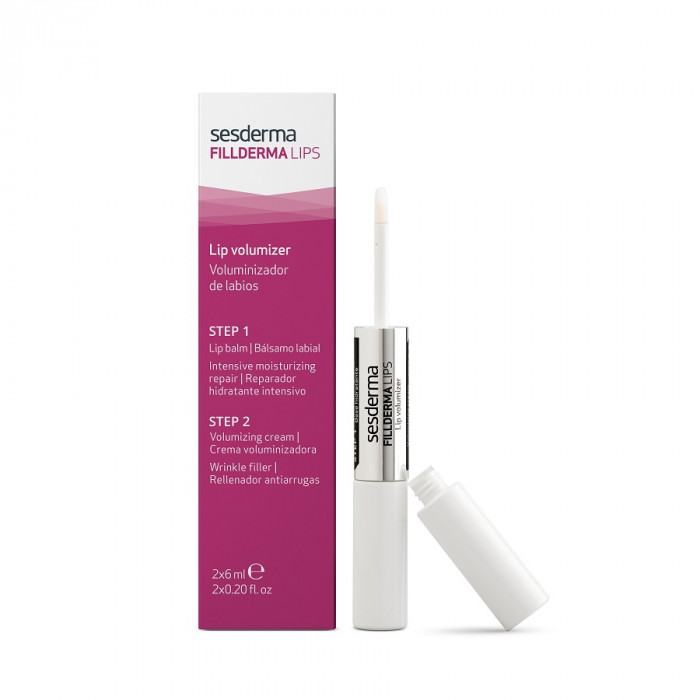 Система для увеличения объема губ (бальзам + крем-активатор) FILLDERMA LIPS SESDERMA Lip volumizer, 6 мл+ 6 мл