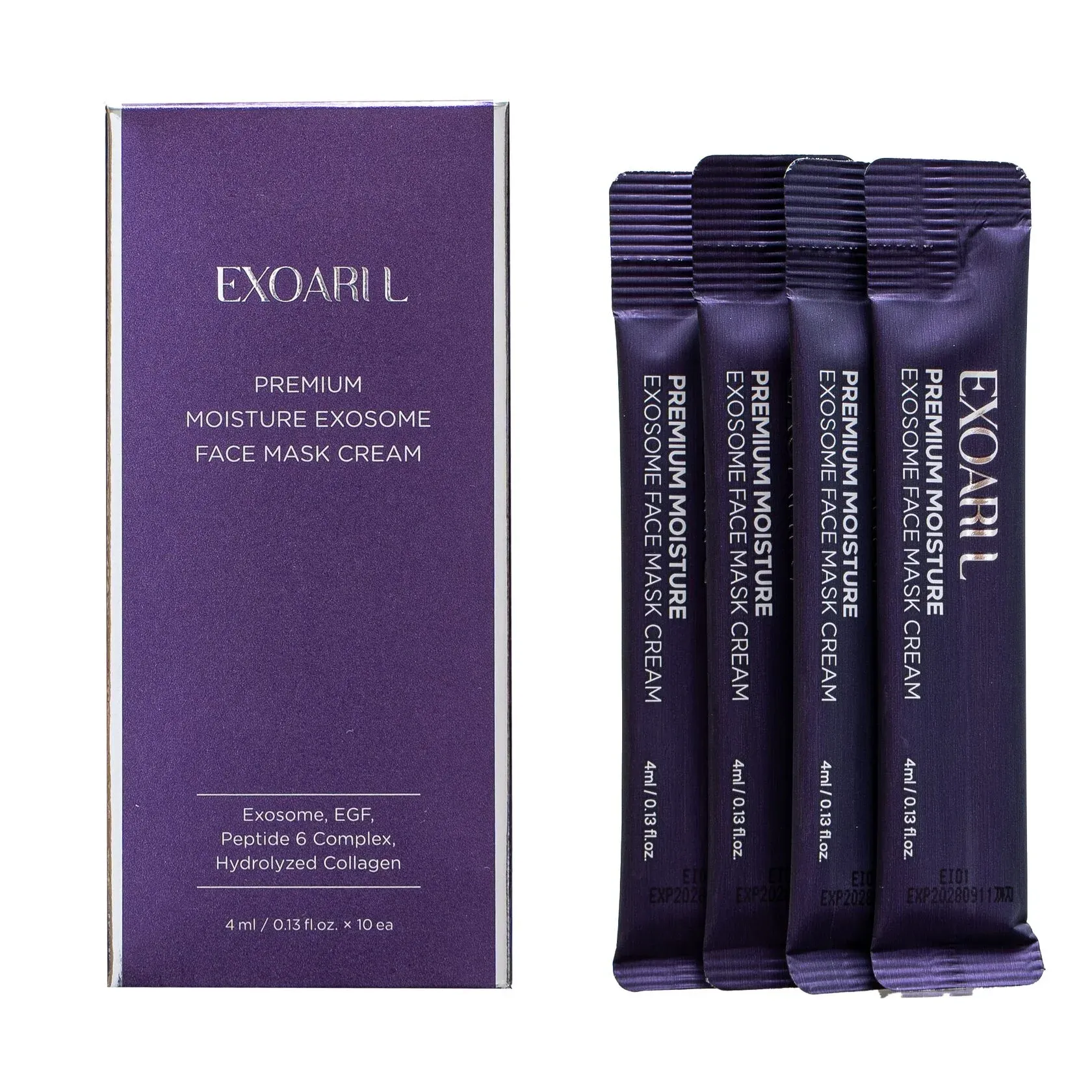Крем маска с экзосомами корейская EXOARI L Premium Moisture Exosome Face Mask Cream 10*4 мл.