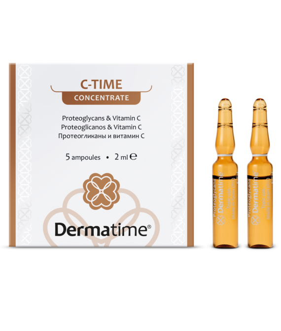 Коктейль в ампулах DERMATIME C-TIME Протеогликаны и витамин С, 5 ампул по 2 мл