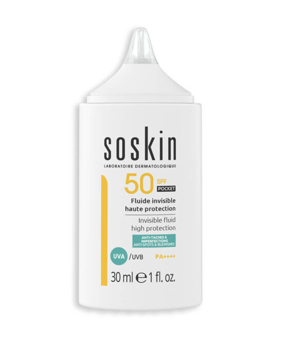 Солнцезащитный невидимый флюид SPF 50 SOSKIN İnvisible Fluid High Protection, 30 мл
