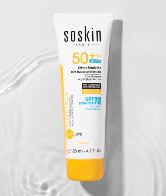 Смягчающий крем для лица и тела с очень высокой степенью защиты SPF 50+ SOSKIN Smooth cream body & face very high protection SPF 50+, 125 мл