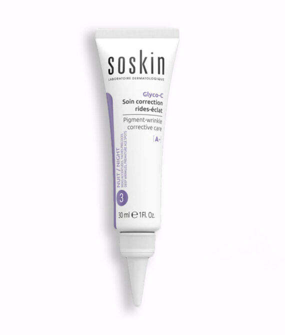 Ночной крем против морщин и пигментации SOSKIN Pigment-wrinkle corrective care «Glico-C», 30 мл