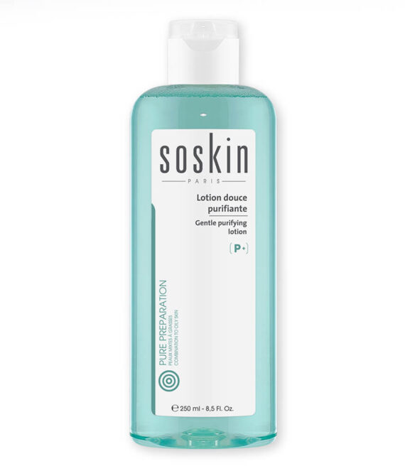 Очищающий лосьон (тоник) для жирной и комбинированной кожи SOSKIN Gentle purifying lotion, 250 мл