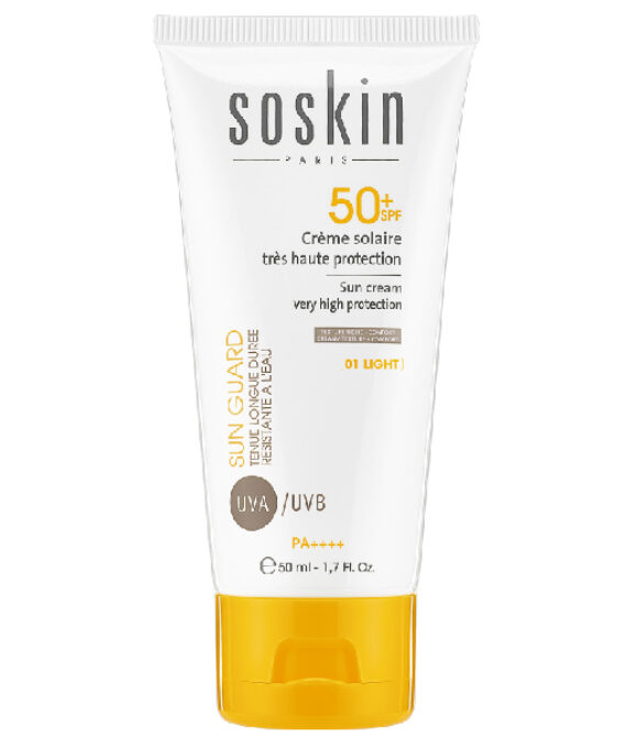 SPF50+ Крем высокой степени защиты с тональным эффектом Тон 1 SOSKIN SPF50+ Sun cream very high protection — tinted 01, 50 мл