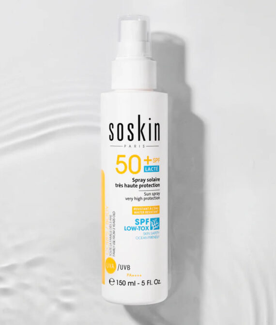 Солнцезащитный спрей высокой степени защиты SPF 50+ SOSKIN Sun spray very high protection SPF 50+, 150 мл