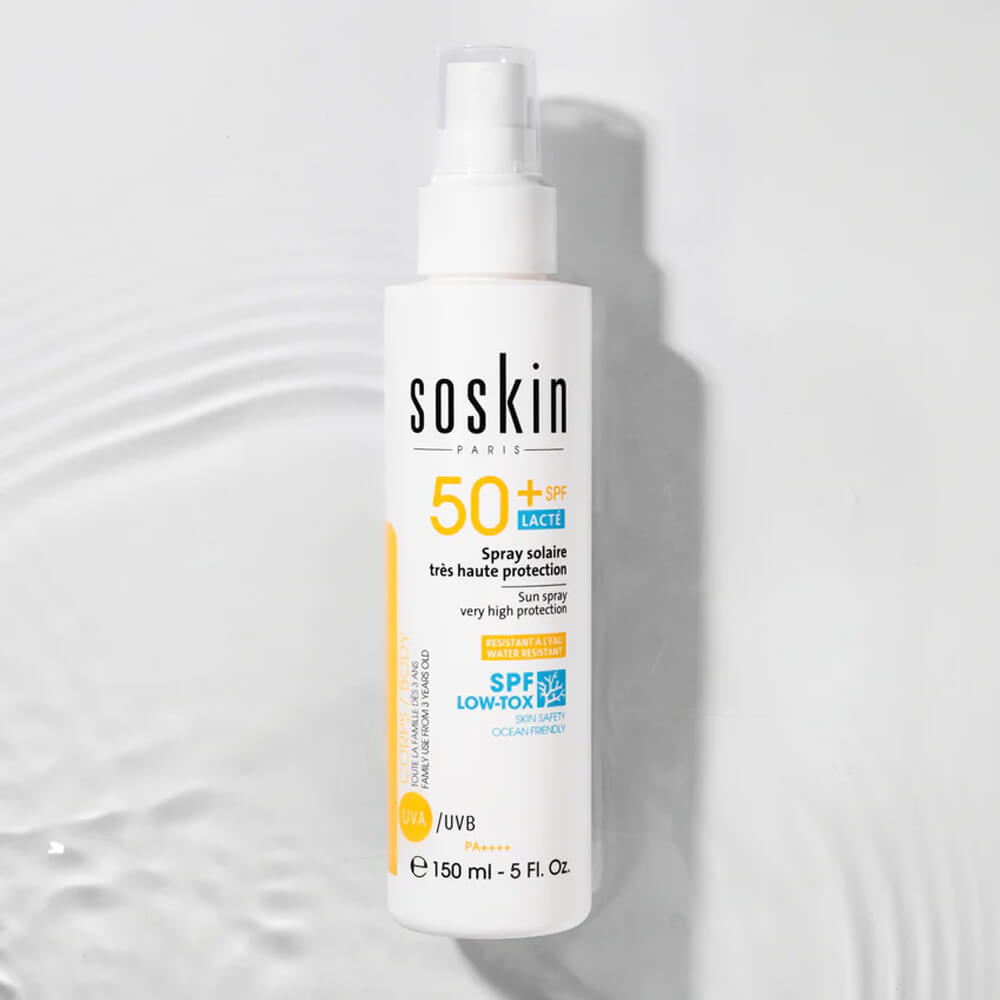 Солнцезащитный спрей высокой степени защиты SPF 50+ SOSKIN Sun spray very high protection SPF 50+, 150 мл