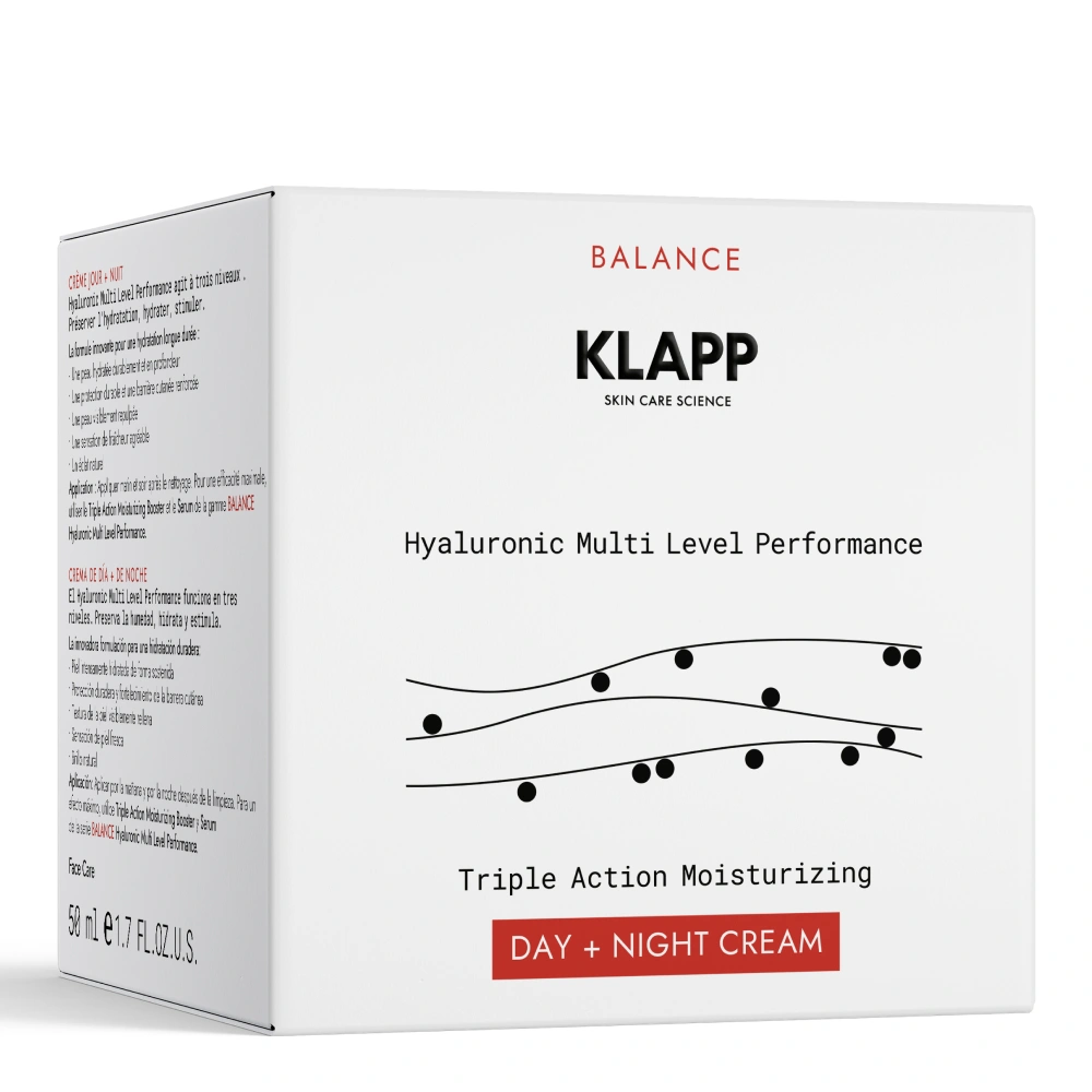 Крем для лица увлажняющий день и ночь KLAPP Hyaluronic MLP BALANCE, 50 мл