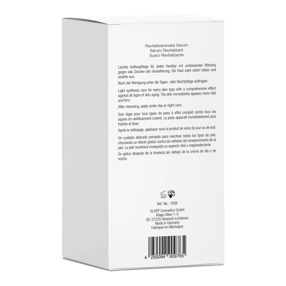 Восстанавливающая сыворотка для лица KLAPP A CLASSIC Revital, 30 мл