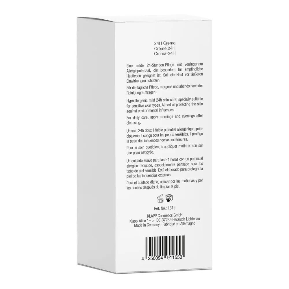 Крем-уход успокаивающий для чувствительной кожи лица KLAPP ß-BETA GLUCAN 24h, 50 мл