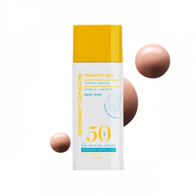 Эмульсия солнцезащитная антивозрастная для лица SPF50 с тоном Germaine de Capuccini TimExpert Sun Anti-Ageing Protective Fluid Tinted SPF50, 50 мл